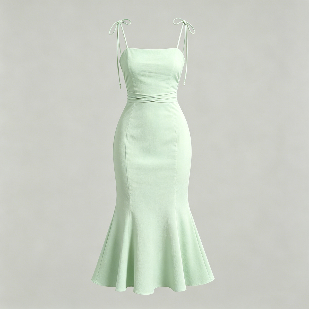 Mint Green Tie-Strap Mermaid Dress
